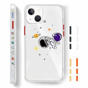 i Phone 14 Plus ケース おしゃれ かわいい クリア おもしろ 宇宙飛行士 スマホケース 半透明 韓国風 人気 オシャレ 可愛い 創意 個性 面