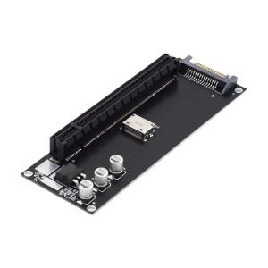 Cablec Oculink SFF-8612 SFF-8611からPCIE PCI Express 16 x 4 xアダプタ、マザーボードグラフィックスカード用SATA電源ポート付き