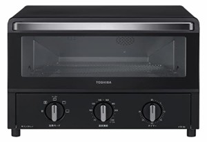 東芝 トースター オーブントースター 4枚焼き 温度調節機能付き 角皿付き タイマー30分 ブラック HTR-R6(K)