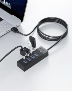 SAN ZANG MASTER 4ポートUSB3.0 ハブ 100CM 5Gbps高速転送 USBポート増設 コンパクトデスクPC対応 USB Hub 軽量 USB拡張 ドライバ