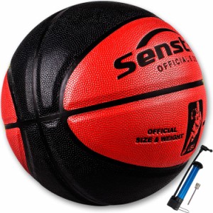 Senstonバスケットボール7号,屋内/屋外バスケットボール 、大人/青少年バスケットボール競技トレーニング、ポンプ付き