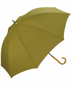 Wpc. 雨傘 ベーシックバンブーアンブレラ グリーン 長傘 58cm レディース 晴雨兼用 大きい バンブーハンドル シンプル 無地 上品 大人 飽