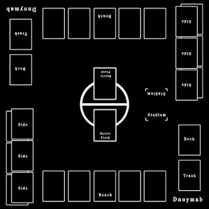 Dnoymab フルサイズ プレイマット カードゲーム ラバー プレイマット 2人用 滑り止め 収納バッグ き 60×60cm (黒)
