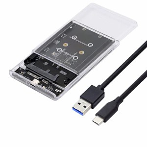 Xiwai デュアルNGFF B+M-Key M.2 SSDカード JOBD Raid0 Span Bridge to USB3.0 Type-C USB-C 2.5インチ SATA コンボエンクロージャ