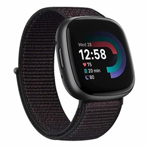 for Fitbit Versa4 / Fitbit Versa3 / Fitbit Sense2 / Fitbit Sense バンド 交換ベルト 交換用バンド ソフトナイロンバンド スポーツバ