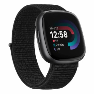 for Fitbit Versa4 / Fitbit Versa3 / Fitbit Sense2 / Fitbit Sense バンド 交換ベルト 交換用バンド ソフトナイロンバンド スポーツバ