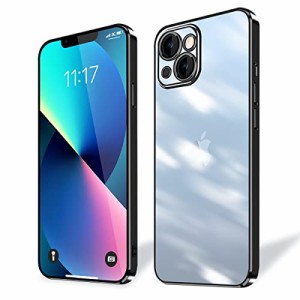 i Phone 13 ケース 耐衝撃 軽量 アイフォン13 スマホケース 背面クリア 周りメッキ加工 TPU 米軍規格 保護カバー 落下防止 ストラップホ