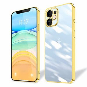 i Phone 11 ケース 耐衝撃 軽量 アイフォン11 スマホケース 背面クリア 周りメッキ加工 TPU 米軍規格 保護カバー 落下防止 ストラップホ