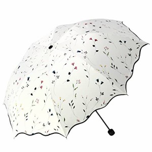 日傘 uvカット 100 遮光 折りたたみ 日傘兼用雨傘 レディース 折り畳み 遮熱 断熱 おりたたみ傘 (花柄)