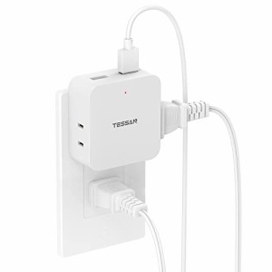 [送料無料]コンセント タップ TESSAN USB 電源タップ 3個AC口 2個USBポート us