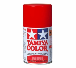タミヤ(TAMIYA) ポリカーボネートスプレー PS-15 メタリックレッド 模型用塗料 86015