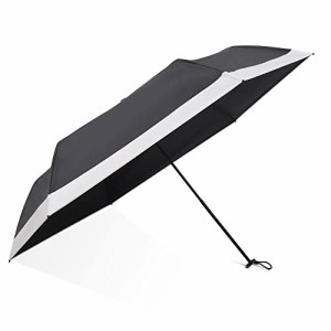 日傘 超軽量（130g）折りたたみ傘 UVカット 遮光 遮熱効果 晴雨兼用 折りたたみ日傘 280T高強度カーボンファイバー 収納袋付き (ブラック