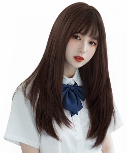 AISI HAIRウィッグ ロング ストレート ウイッグ 女装 かつら フルウィッグ セミロング レディース かつら 女性 ロングヘアー 自然 耐熱 