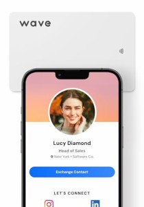 Wave デジタル名刺 NFCスマートコンタクトカード(ホワイト)