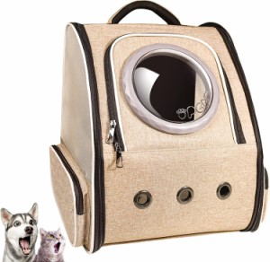 Okiki 最新型 猫 犬 キャリー リュック ペットキャリー リュック バッグ 猫用 小型犬・小動 物用 きゃりーバッグ リュック 大容量 宇宙船
