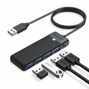 ORICO USB3.0 ハブ 4ポート バスパワー コンパクト 軽量 5Gbps高速転送 usb hub 拡張 ノートPC対応 Windows/Mac OS/Android/Linux/Chrome