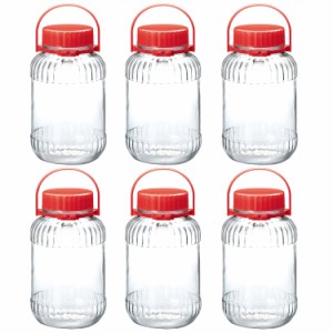 東洋佐々木ガラス 梅酒用ビン 果実酒瓶 5000ml 6個セット 果実酒や漬物容器としても対応 保存瓶 保存容器 梅瓶 梅 梅干し 日本製 しおり