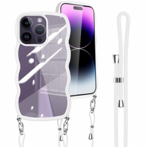 i Phone 14 Pro ケース クリア ショルダー i Phone14Pro カバー 肩がけ 首掛け 斜めかけケース ストラップ付き 紐付き おしゃれ 韓国 透