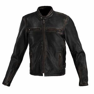 KOMINE バイク用 LJ-5343 シングルライダースレザージャケット 02-5343 メンズ VintageBlack XL