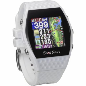 ShotNavi INFINITY(ショットナビ) WH 最新GPSチップM10 グリーン形状 超軽量48g 日本製 GPSゴルフナビ ゴルフ距離計 ゴルフウォッチ 