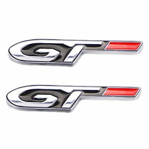 ２個入り GT エンブレム 3Ｄ金属のステッカー 自動車、トラック、バン、クーペに適する トランク、側面などに貼る カーアクセサリー 3.31