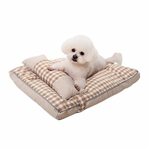 ペットベッド ふわふわ ベッドベット 犬 猫 角型 ペット オールシーズン ペットソファー ペット クッション 枕付き カバーを外せる枕付き