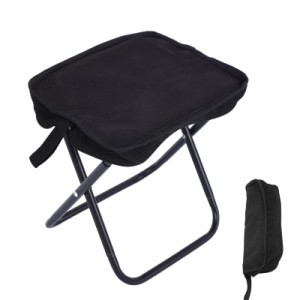Senteria アウトドアチェア コンパクト 折りたたみ ブラック 椅子 超軽量 小さい 持ち運び 耐荷重110kg 収納バッグ付き 携帯便利 室外 