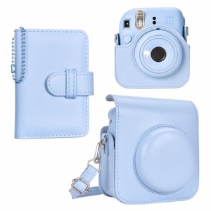 HIYQIN チェキケース instax mini 12ケース,Fujifilm チェキ12ケース と28枚写真入れアル バム付き２点セット チェキ mini 12カメラケー