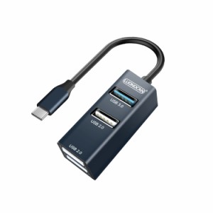 USB-C ハブ LUONOCAN type c 変換アダプタ USBポート 増設 タイプc usb hub (4in1)