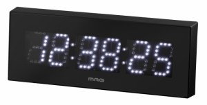 MAG(マグ) 置き時計 デジタル LED 時計 デジブラン 置き掛け兼用 黒 W-790BK