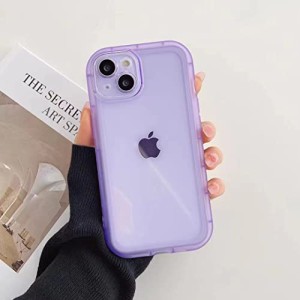 QLTYPRI i Phone 14 用 ケース i Phone 13 用 ケース クリア TPU カバー 可愛い 人気 おしゃれ 軽量 黄変防止 レンズ保護 耐衝撃 ストラ