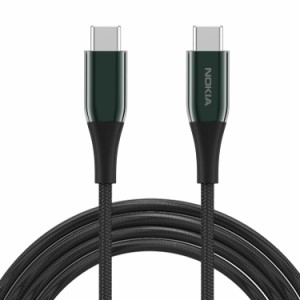 ノキア(Nokia) USB-C＆USB-Cケーブル PD 60W急速充電 高速データ転送 Galaxy/Xperia/LG/AQUOS/MacBookなどのUSB-C端末対応 2m