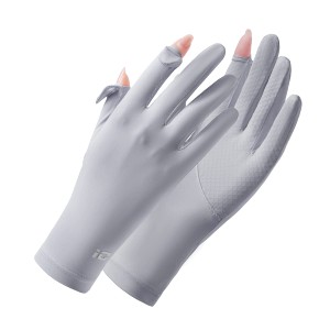 MEPOKI 手袋 レディース 夏 UVカット手袋【UPF50+・接触冷感手袋】左右2指出し設計・細かい作業が楽 レディースUV手袋 日焼け防止・紫