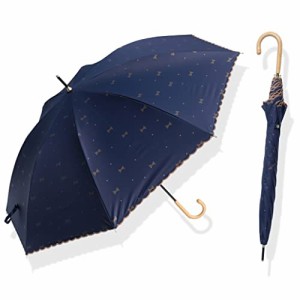 日傘 傘 レディース 長傘 55cm 大きめ ＵＶカット 100 遮光 遮熱 超軽量 UPF50+ かわいい 日傘兼用雨傘 210T高密度 撥水加工 グラスファ