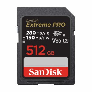 【 サンディスク 正規品 】 SanDisk SDカード 512GB SDXC Class10 UHS-II V60 読取最大280MB/sExtreme PRO SDSDXEP-512G-GHJIN 新パッケ