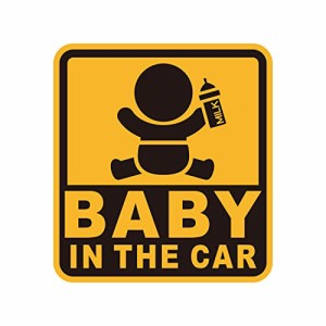 セイワ(SEIWA) 車用 ステッカー セーフティーサイン BABY IN THE CAR WA120 内貼り外貼り兼用仕様 貼り直し可能 あおり運転抑制 BABY IN 