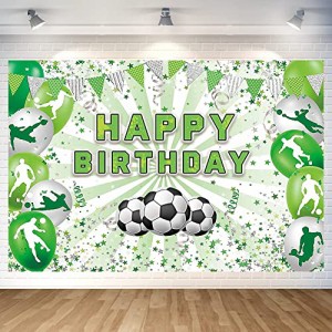 サッカー バースデー？タペストリー？サッカー 誕生日？飾り付け？バースデー？フォトポスター？誕生日 サッカー 写真背景 Happy？Birthd