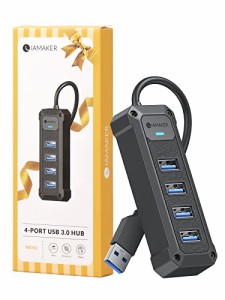 IAMAKER USB3.0 ハブ バスパワー USB ハブ type-a 5Gbps 小型 高速転送 USB 3 ハブusb ハブ ps4対応 USBハブ ノートパソコン PC タブレッ