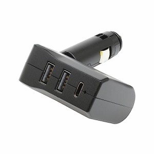 槌屋ヤック 車内用品 増設 ソケット スリムポート ディレクション 2USB+Type-C ZE-86