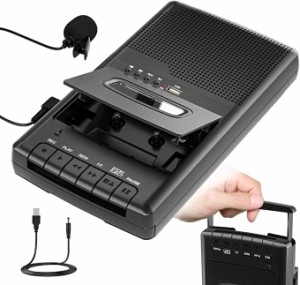 ポータブルカセットプレーヤーレコーダー（スタンドアローンマイク＆スピーカー内蔵）、外部サウンド/テープは、MP3デジタル、USBフラッ