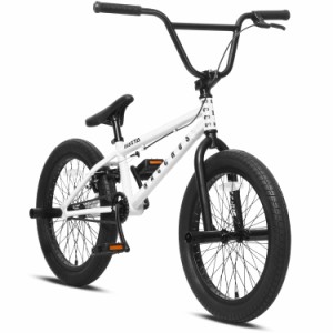 AVASTA BucchusBMX 自転車 20インチ フリースタイルBMXバイク スチール製ペグ付属 初心者に最適 高炭素鋼フレーム 後U字型リアブレーキ 