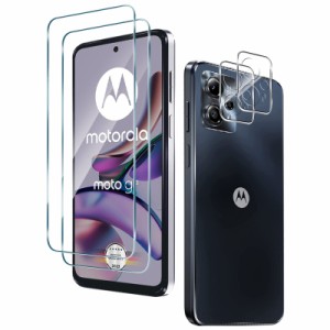 【4枚セット】For Motorola Moto G13 ガラスフィルム(2枚)+カメラフィルム（2枚）AUDASO Motorola Moto G13 強化ガラス 液晶保護フィルム