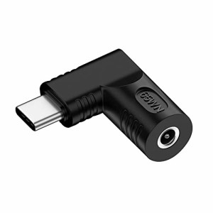 NFHK DCジャック3.5x1.35mm入力USB-C Type-C角度90度電源プラグ充電アダプタ（ノートPCスマホ用