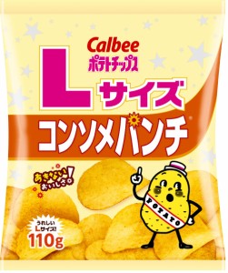 カルビー ポテトチップス Lサイズ コンソメパンチ 110g×12袋