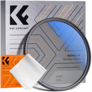 K＆F Concept 72mm PLフィルター サーキュラー コントラスト 反射調整用レンズフィルター 高透過率 薄枠 円偏光フィルター CPLフィルター