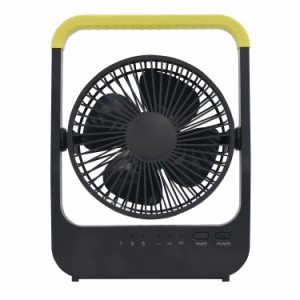 ランド 卓上扇風機 デスクファン 小型  どこでもFAN ホーム ＆ アウトドア  3WAY電源 上下角度調節 風量調節 3段階 切タイマー搭