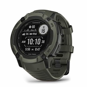 ガーミン(GARMIN) Instinct 2X Dual Power Moss タフネスGPSスマートウォッチ Suica対応 防水 防塵 耐熱 ストレス値 心拍数 登山【日本正