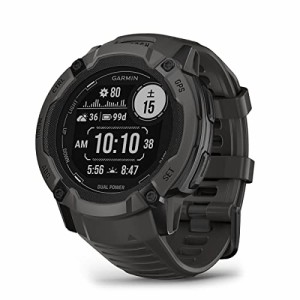 ガーミン(GARMIN) Instinct 2X Dual Power Graphite タフネスGPSスマートウォッチ Suica対応 防水 防塵 耐熱 ストレス値 心拍数 登山【日