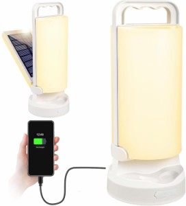 ソーラーランタン LEDランタン 【 0電気代・ 超コンパクト】ソーラーランプ 太陽光給電＆USB充電 白色 昼白色 暖色3色切替 モバイルバッ