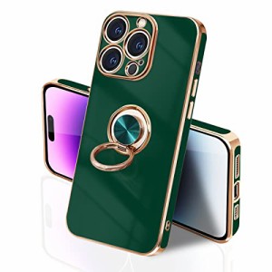 i Phone 14Pro ケース リング付き イフォン14Pro リング TPU カバー 全面保護 耐衝撃 スマホケース 360°回転 スタンド機能 携帯カバー 